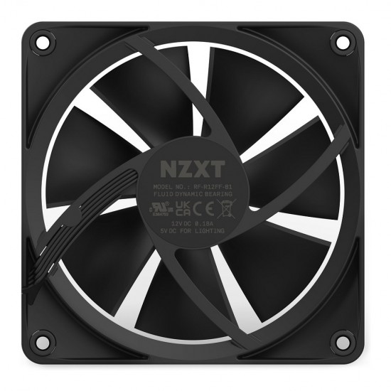120mm NZXT F-Serie F120 RGB Lüfter Black RF-R12SF-B1