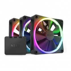 120mm NZXT F-Serie F120 RGB Lüfter Triple Black RF-R12TF-B1
