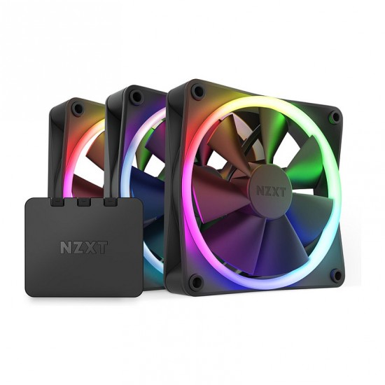 120mm NZXT F-Serie F120 RGB Lüfter Triple Black RF-R12TF-B1 120mm NZXT F-Serie F120 RGB Lüfter Triple Black RF-R12TF-B1
