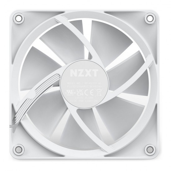 120mm NZXT F-Serie F120 RGB Lüfter White RF-R12SF-W1
