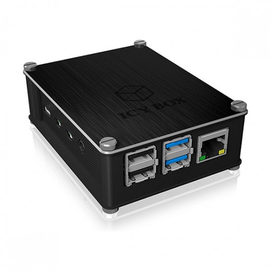 ICY BOX Gehäuse für Raspberry Pi(R) 4, Aluminium Cover und Seitengitter ICY BOX Gehäuse für Raspberry Pi(R) 4, Aluminium Cover und Seitengitter