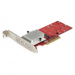 STARTECH.COM x8 Dual M.2 PCIe SSD Adapter PCIe 3.0 PCI Express M.2 SSD Netzwerkkarte PCIe PEX8M2E2