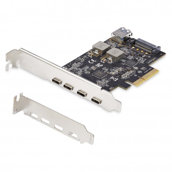STARTECH.COM 5-Port USB-C PCIe Karte USB 3.2 10 Gbit USB C PCI Express USB C Erweiterungskarte 4x USB-C 1x USB-A Intern