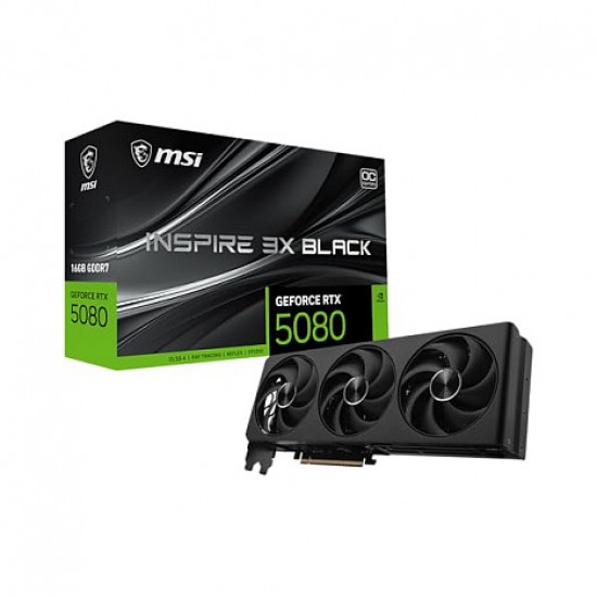 RTX 5080 16G MSI INSPIRE 3X OC BLACK GDDR7 3 Fan RTX 5080 16G MSI INSPIRE 3X OC BLACK GDDR7 3 Fan