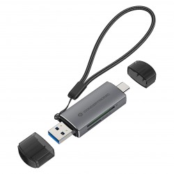 CONCEPTRONIC Kartenleser USB-A/-C3.2->TF/Micro-SD3.0 schwarz