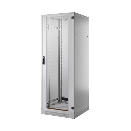 19" Netzwerkschrank-Set PRO 42HE, 800x1000 mm, RAL7035, 4f. Lfter, Netzltg. +Sockel