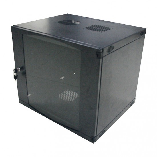 Logilink 19" Wallmount Single Section Box 09U, Flat Pack, black