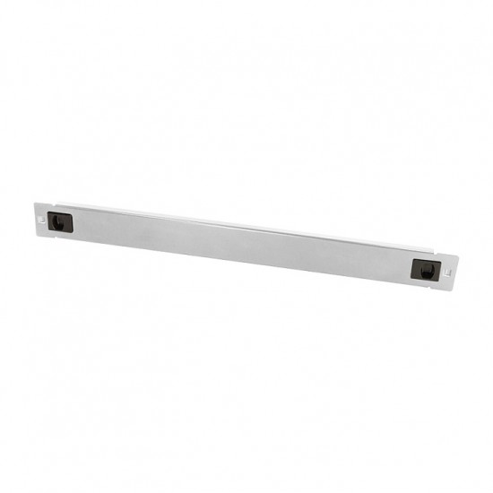 19" Blank Panel, tool-free snap-in type, 1U, metal, grey