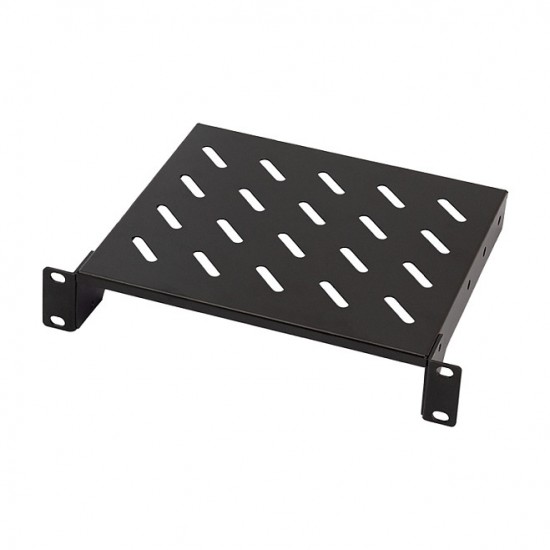 10" cantilever shelf 200 mm, 1U, black 10" cantilever shelf 200 mm, 1U, black