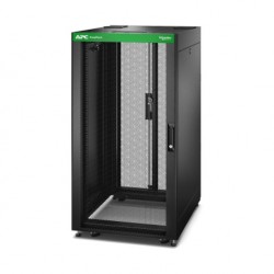 APC Easy Rack 600mm/24U/800mm with Roof Side panel castors feet and 4 Brackets No Bottom black