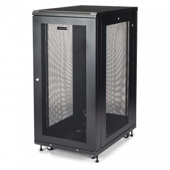 STARTECH.COM Server Rack Schrank - 78cm tiefes Gehäuse - 24 HE - Netzwerk Server Schrank - Datenschrank