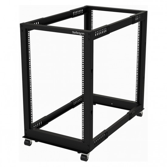 STARTECH.COM 18U Open Frame Rack - 4 Post - 22-40in. Adjustable Depth - 1200lb. Weight Capacity - w/ Casters and Cable Hooks STARTECH.COM 18U Open Frame Rack - 4 Post - 22-40in. Adjustable Depth - 1200lb. Weight Capacity - w/ Casters and Cable Hooks