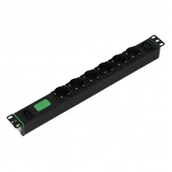 Easy Rack PDU Basic horizontal 1-phasig 2,3 kW 230 V 10 A 6 x SCHUKO- und 1 x C13-Steckdosen IEC60320 C14-Eingang