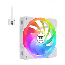 120mm Thermaltake SWAFAN EX12 ARGB PC Cooling Fan White TT Premium Edition 3 Fan Pack