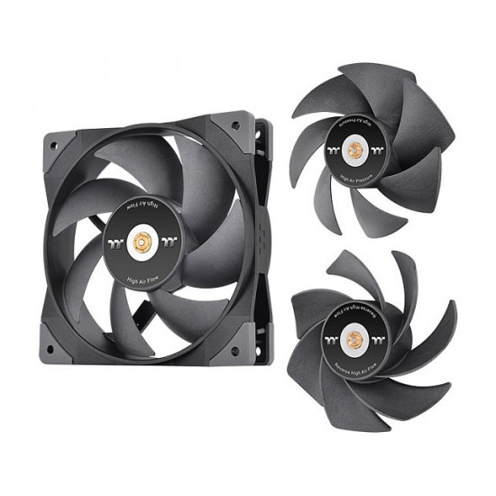 120mm Thermaltake GT12 PC Cooling Fan TT Premium Edition Black - 1 Pack