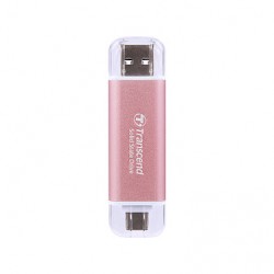 TRANSCEND ESD310P 512GB External SSD USB 10Gbps Type C/A Pink