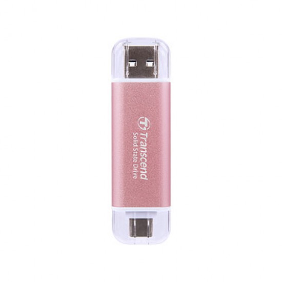 TRANSCEND ESD310P 512GB External SSD USB 10Gbps Type C/A Pink