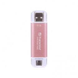 TRANSCEND ESD310P 2TB External SSD USB 10Gbps Type C/A Pink