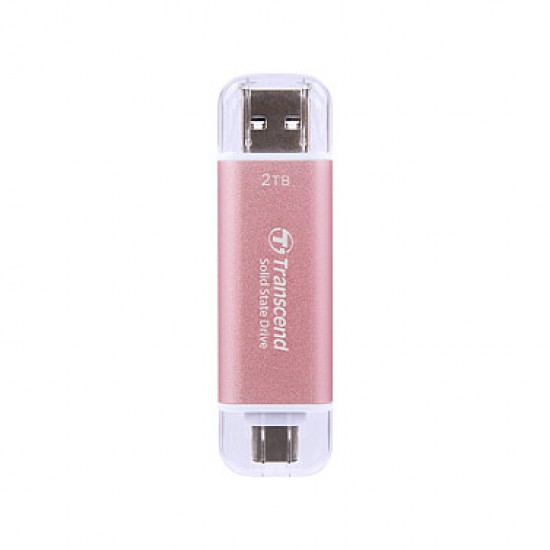 TRANSCEND ESD310P 2TB External SSD USB 10Gbps Type C/A Pink