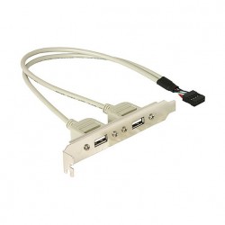 Slotblech - USB 2.0 2xPort Slotblech - USB 2.0 2xPort