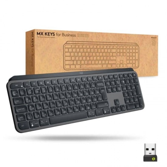 LOGITECH MX KEYS FOR BUSINESS Bluetooth Illuminated Keyboard Graphite (920-010251) US LOGITECH MX KEYS FOR BUSINESS Bluetooth Illuminated Keyboard Graphite (920-010251) US
