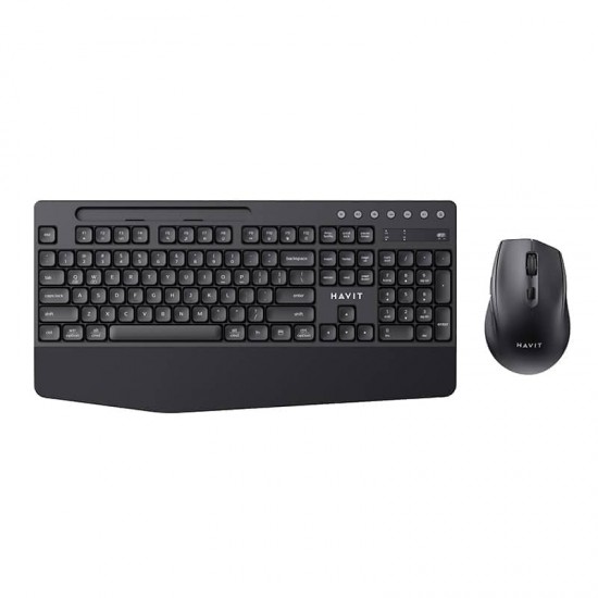 HAVIT WIRELESS BUSINESS UK KEYBOARD &amp; MOUSE COMBO KB251WB BLACK+GREY