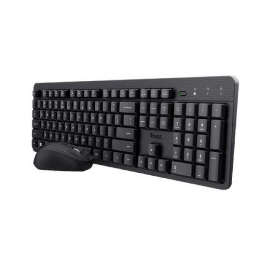 TRUST WIRELESS SILENT KEYBOARD &amp; MOUSE ODY II US BLACK 25018